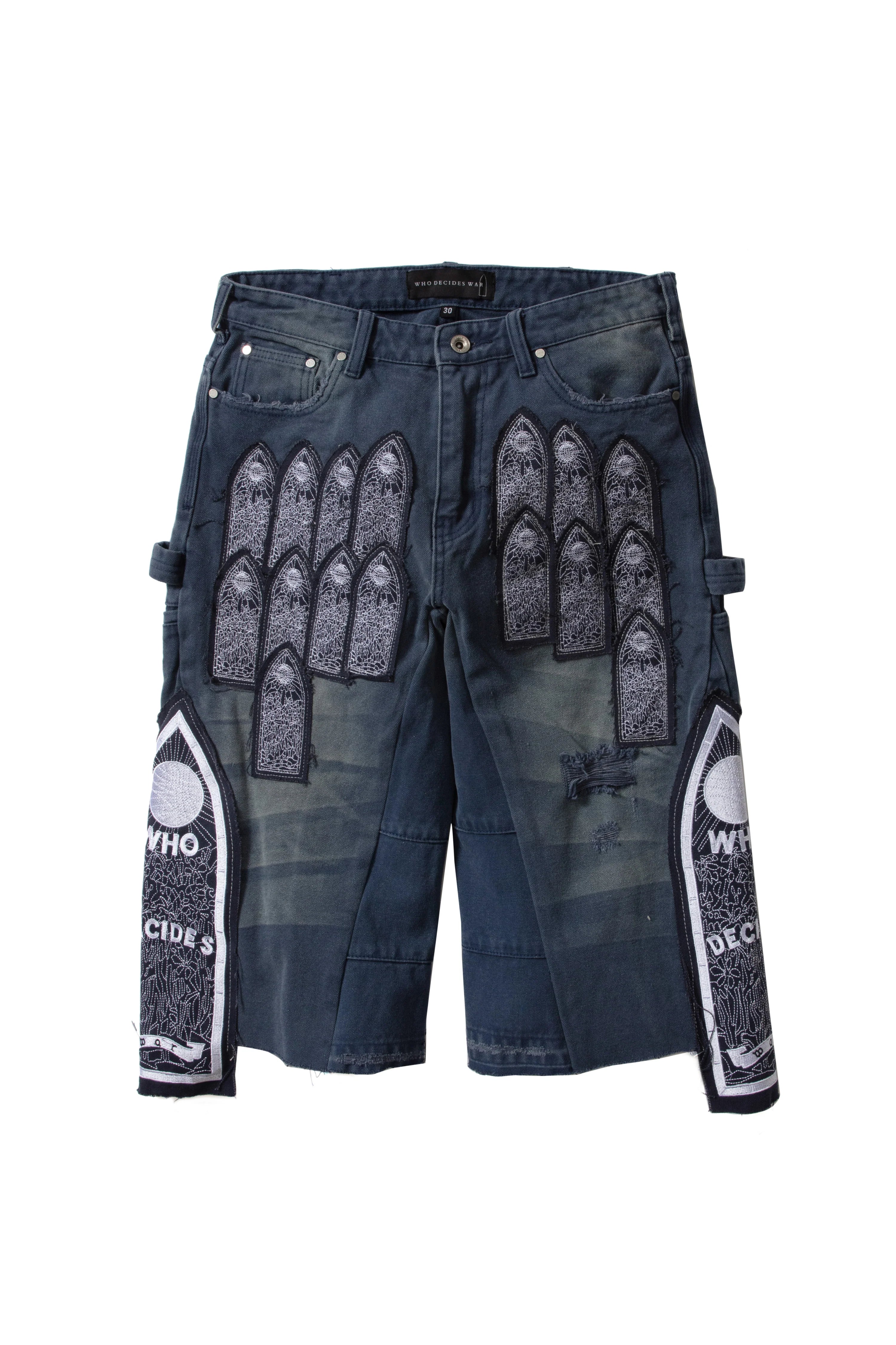 WDW 'Patch Arched' Indigo Jean Shorts