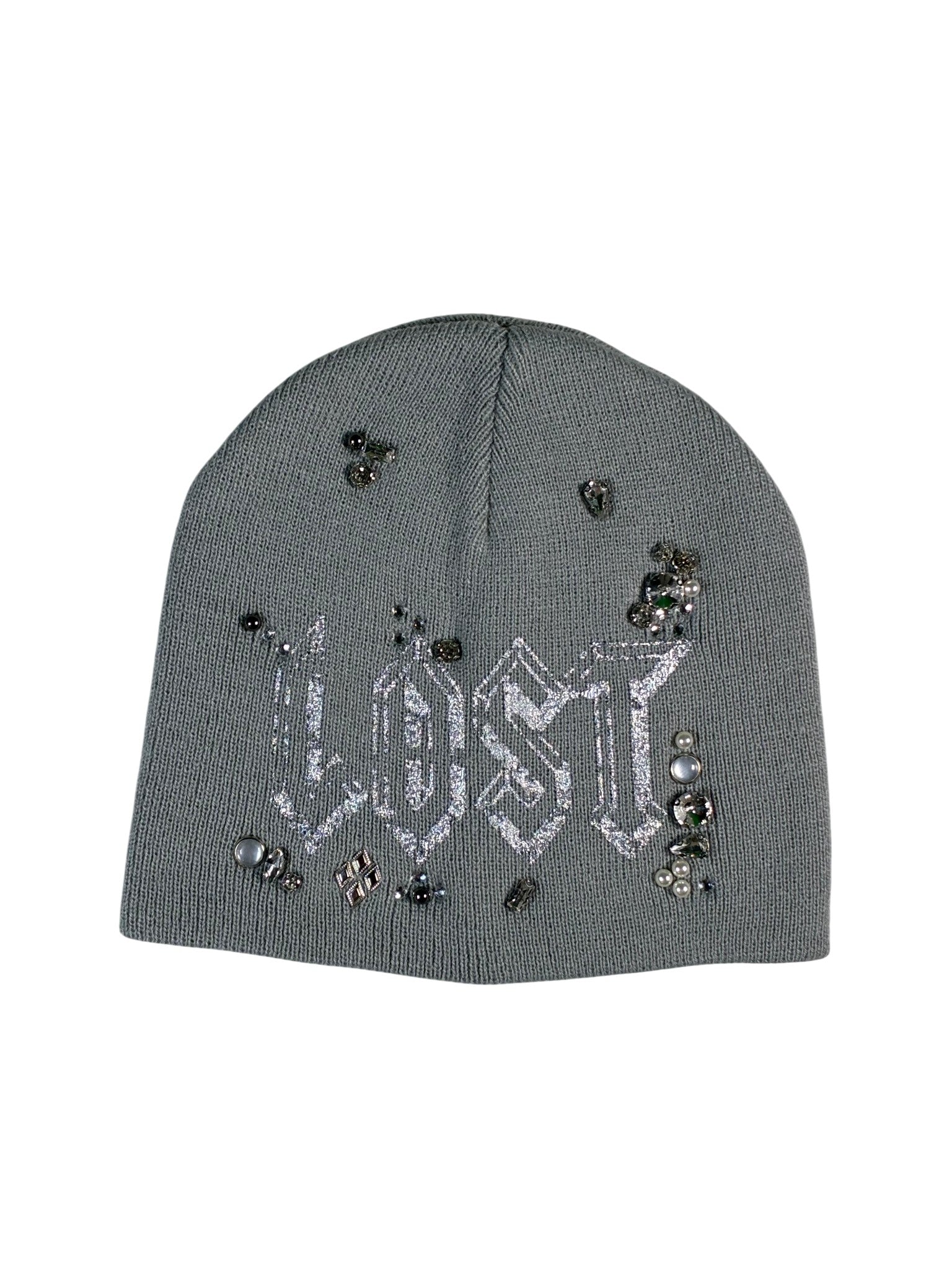 Lost Intricacy 'Clear Rhinestone' Silver & Silver Beanie