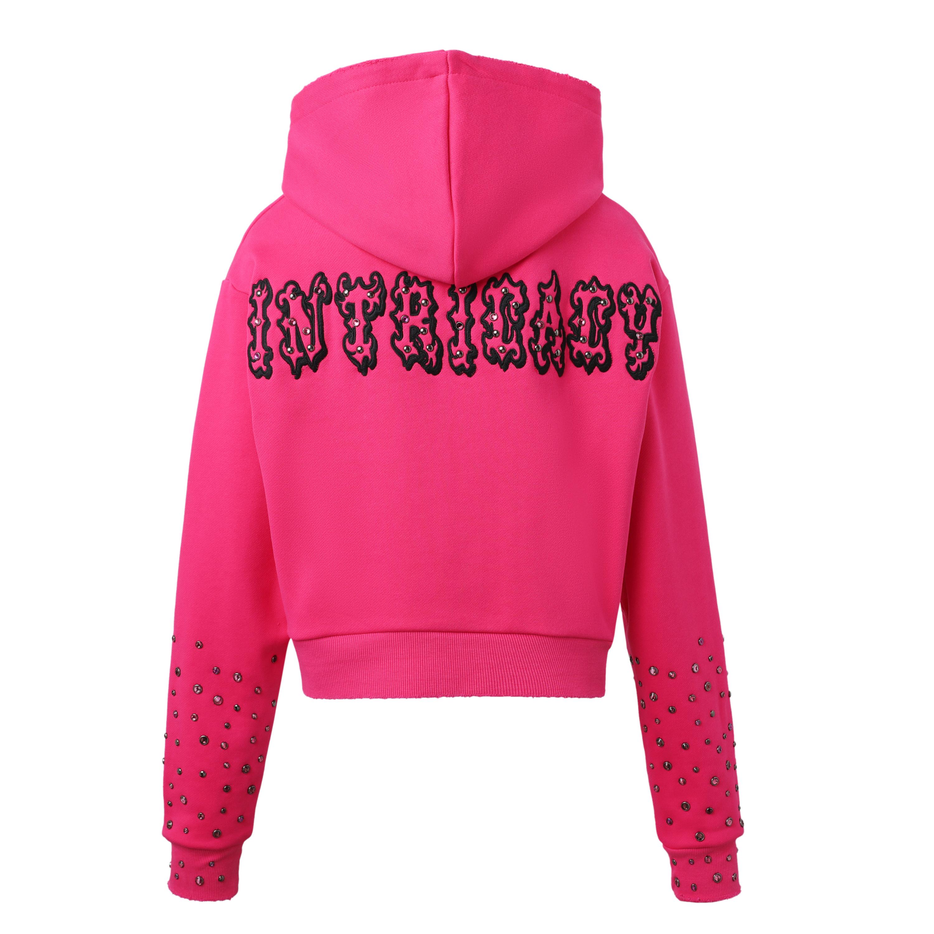 Lost Intricacy 'Patch' Hot Pink Full Zip Hoodie (Women's)