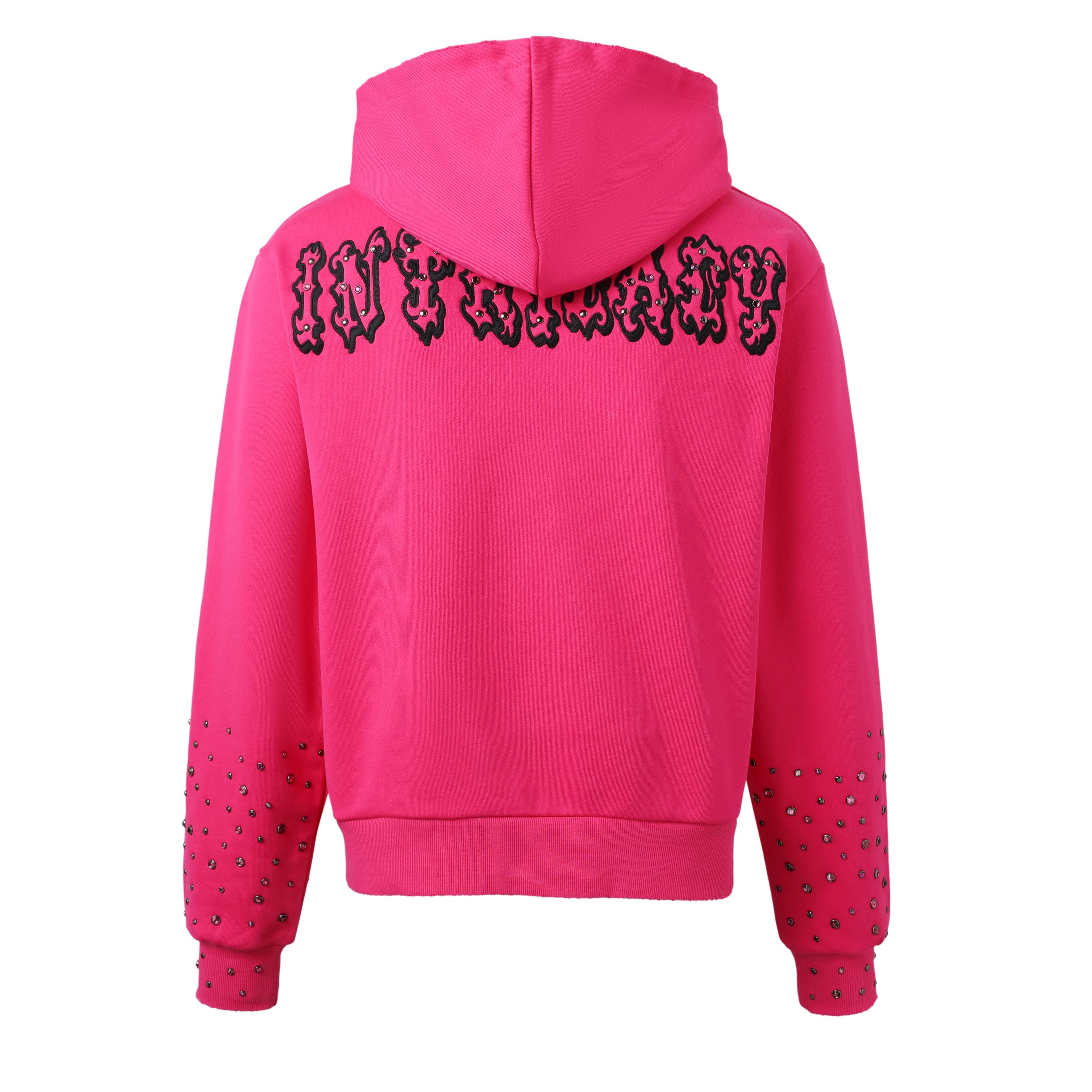 Lost Intricacy 'Patch' Hot Pink Full Zip Hoodie