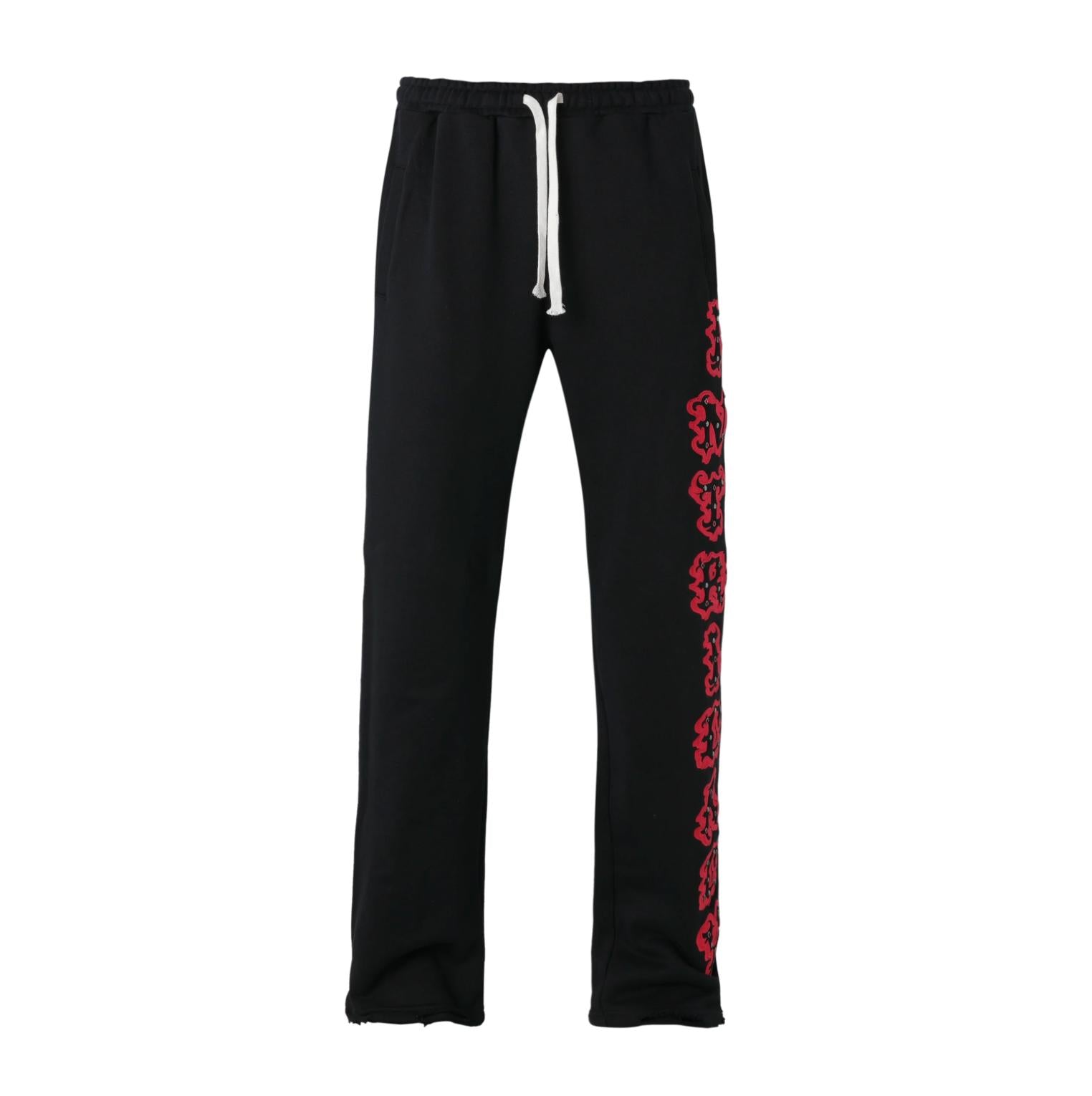 Lost Intricacy 'Patch' Black & Red Full Zip Sweats