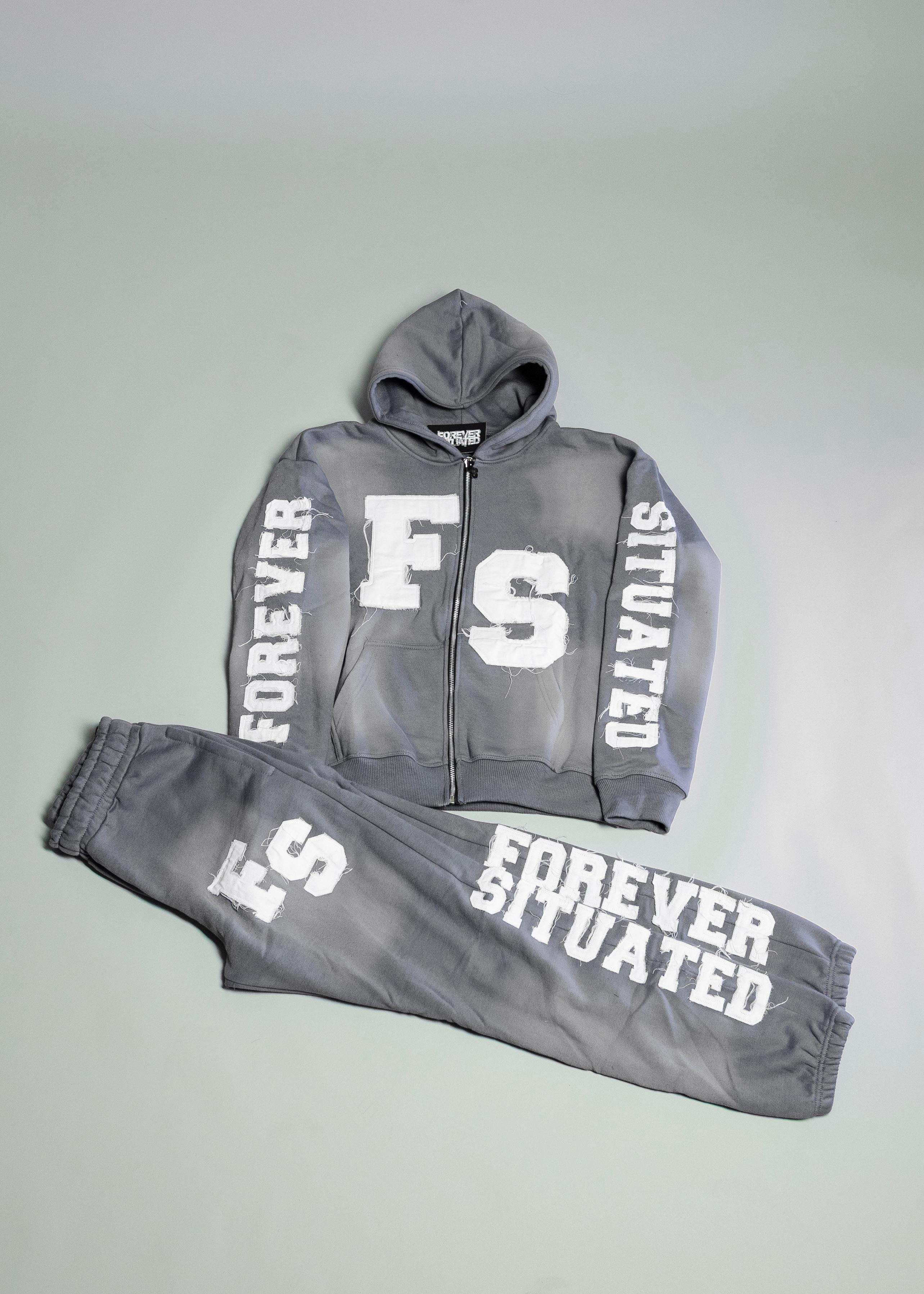Forever Situated 'Logo' Navy & White Sweatsuit