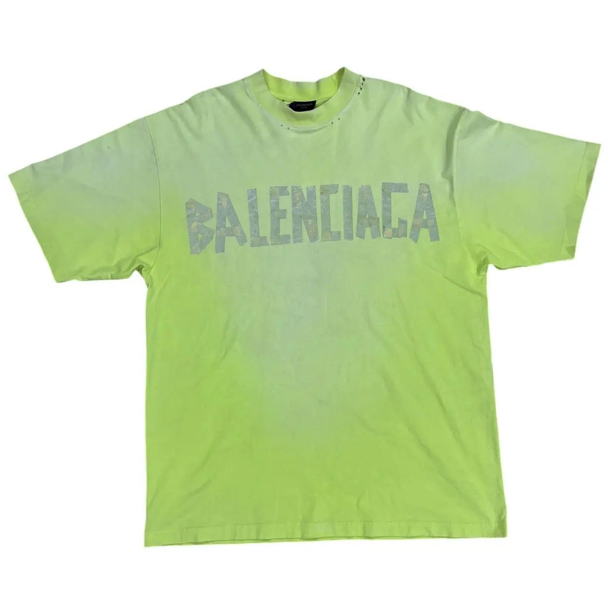 Balenciaga 'Fluo Yellow' Logo Tee