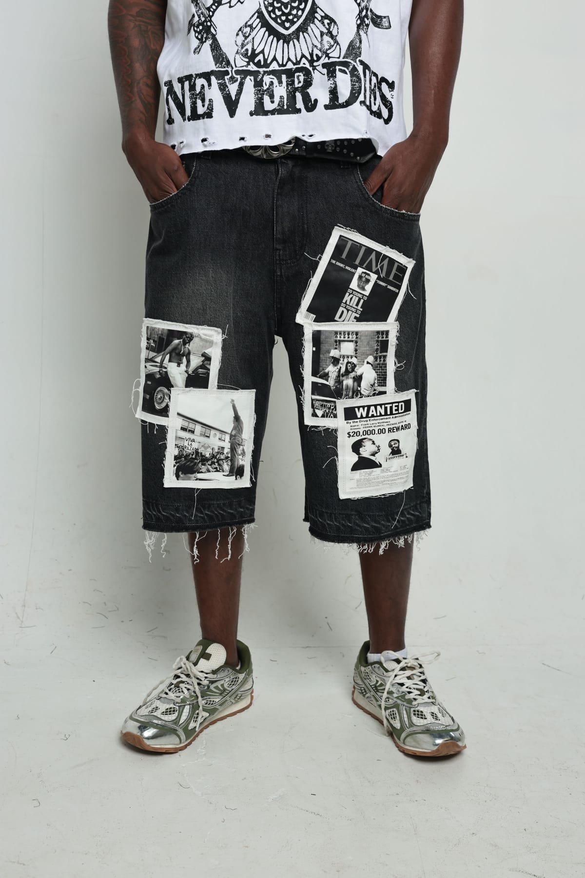 Fraternal Desires 'WATTBA' Black Jeans Shorts