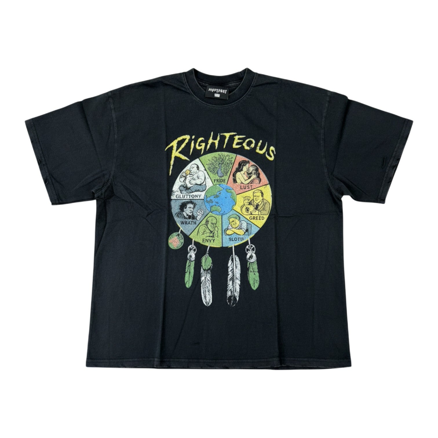 We Are Righteous '7 Deadly Sins' Black Tee