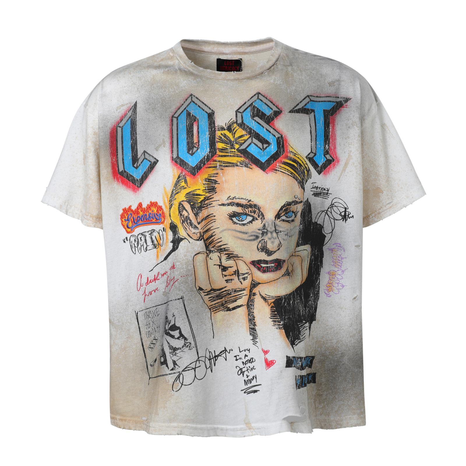Lost Intricacy 'Lost Girl FR' White Tee