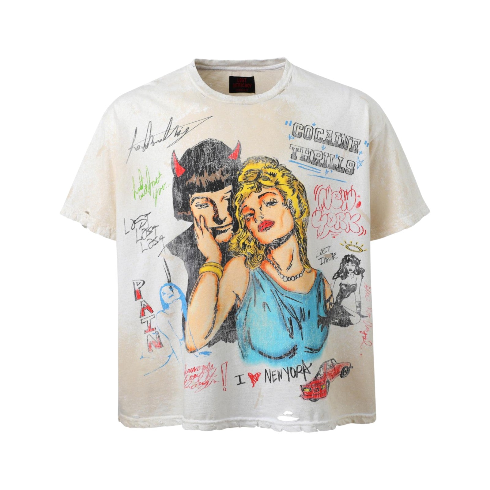 Lost Intricacy 'Please Trust Me' White Tee