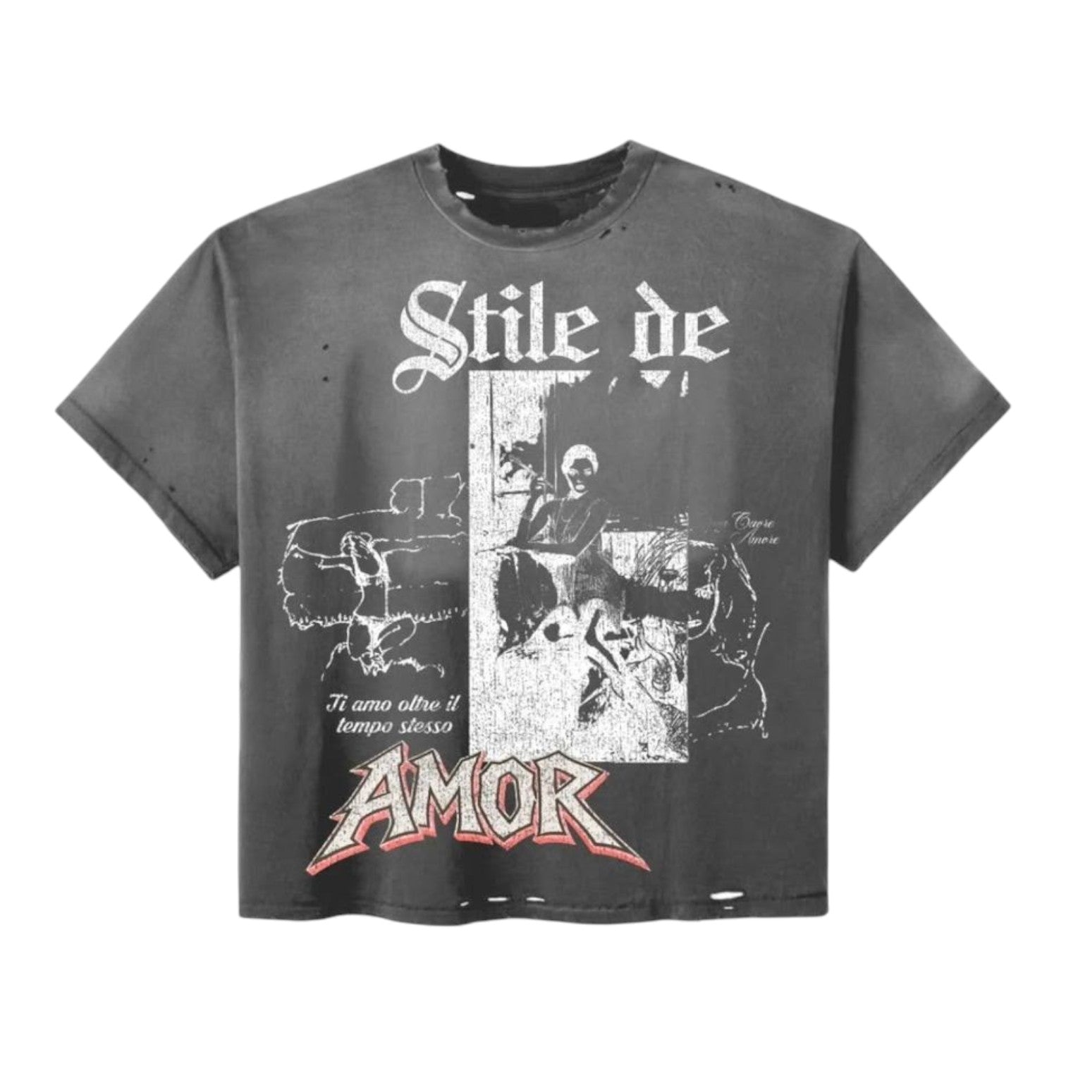 Stile De Amor 'Stresso' Black Tee