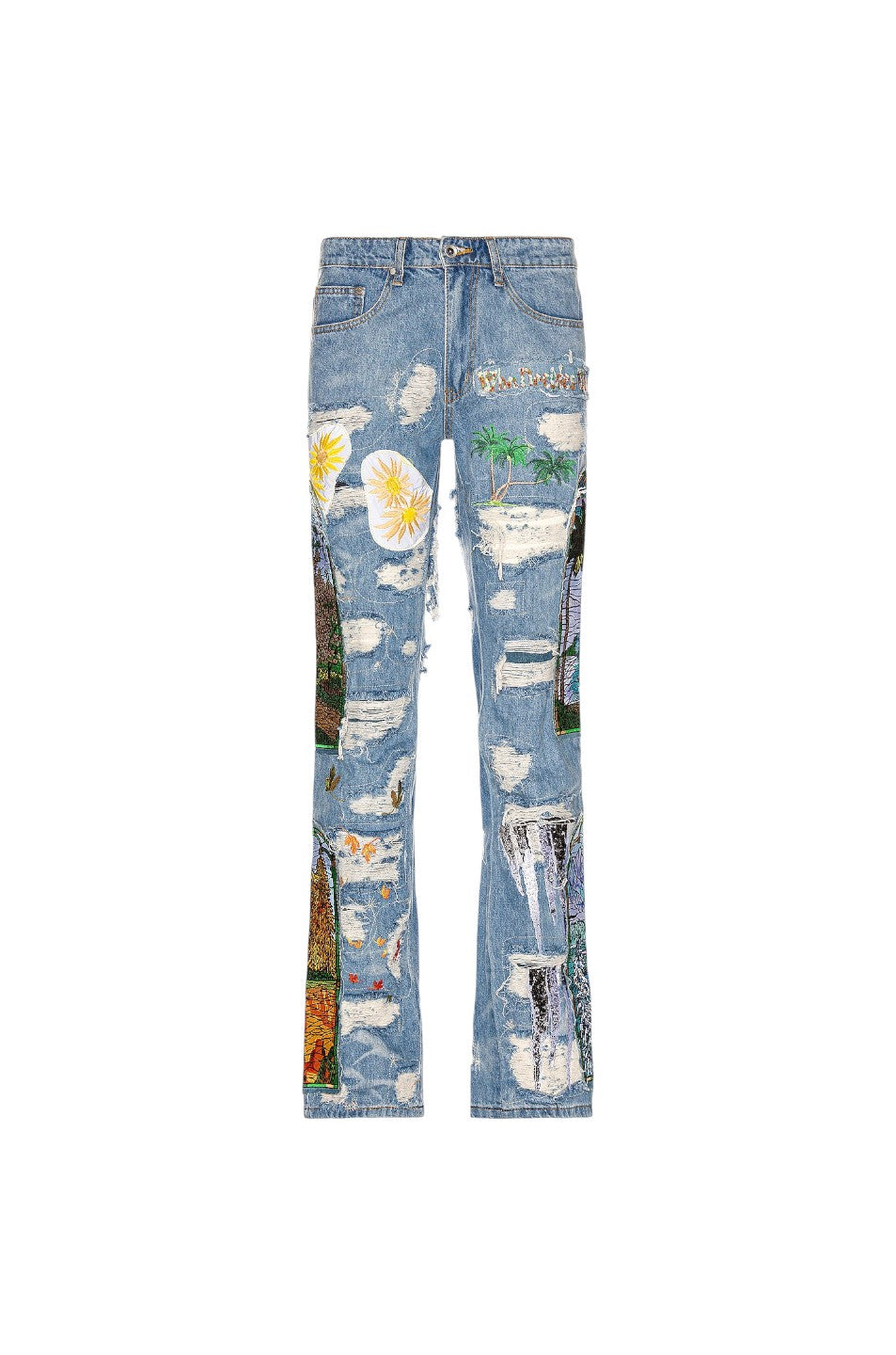 Who Decides War 'Four Seasons' Light Wash Blue Jeans