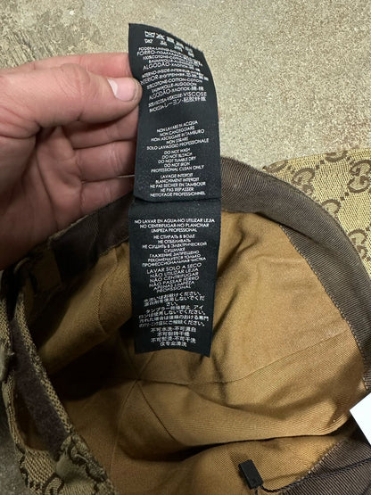 Gucci Patch Hat Brown Mono Used Medium