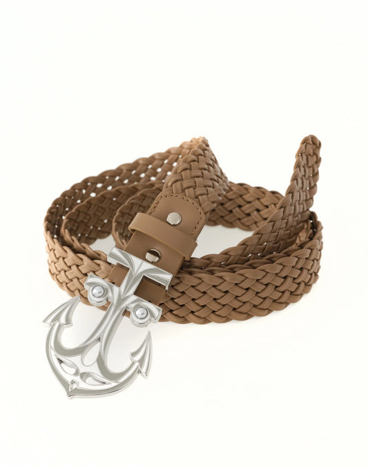 Birth of Royal Child Braided "Anchor" Brown Belt