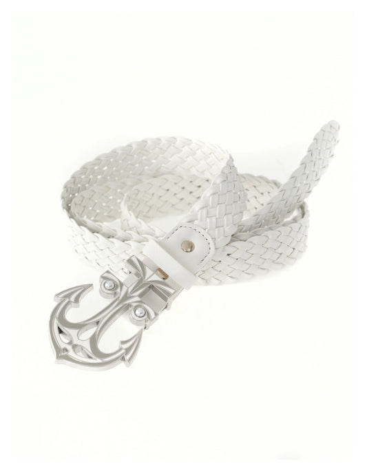 Birth of Royal Child Braided "Anchor" White Belt