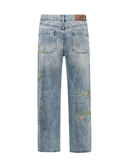 Birth of Royal Child "Majestic Floral" Blue Jeans