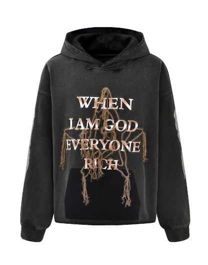 Birth of Royal Child "Everyone Rich" Black Hoodie