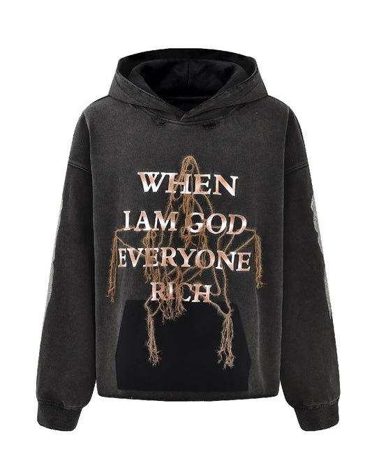 Birth of Royal Child "Everyone Rich" Black Hoodie