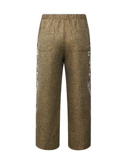 Birth of Royal Child Floral Knit Green Pants