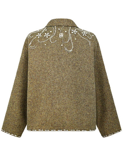 Birth of Royal Child Floral Knit Green Top