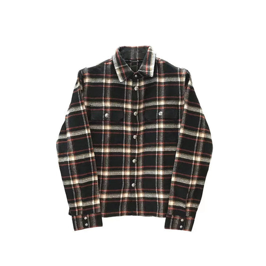 Chrome Hearts "Work Dog" Flannel Button Down Shirt