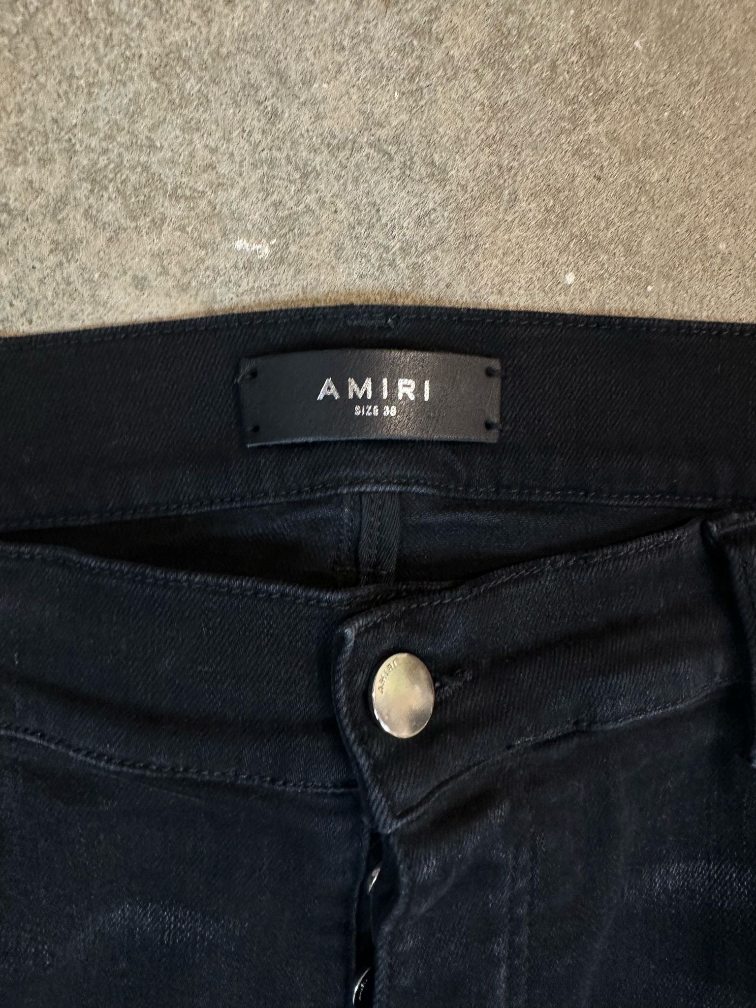 Amiri Jeans Black Paint Drip 38 Used
