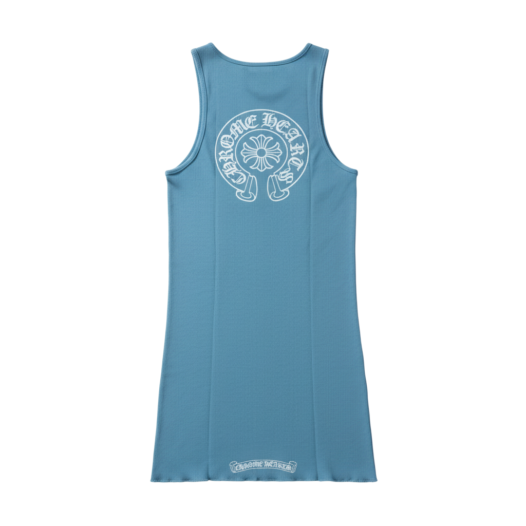 Chrome Hearts 'Horseshoe' Blue & White Tank Top