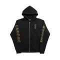 Chrome Hearts 'Vertical Logo' Black & Olive Zip Up Hoodie