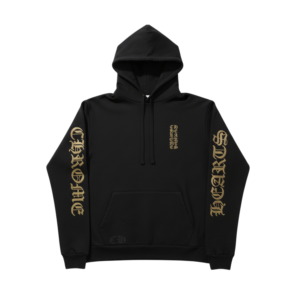 Chrome Hearts 'Vertical Logo' Black & Olive Hoodie