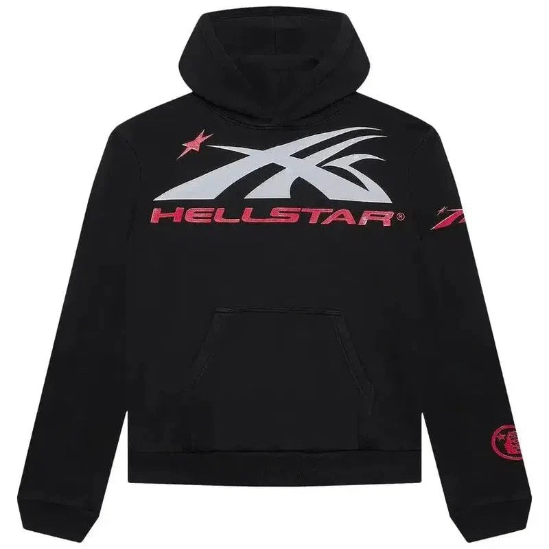 Hellstar Sports Gel Sport Logo Black Hoodie