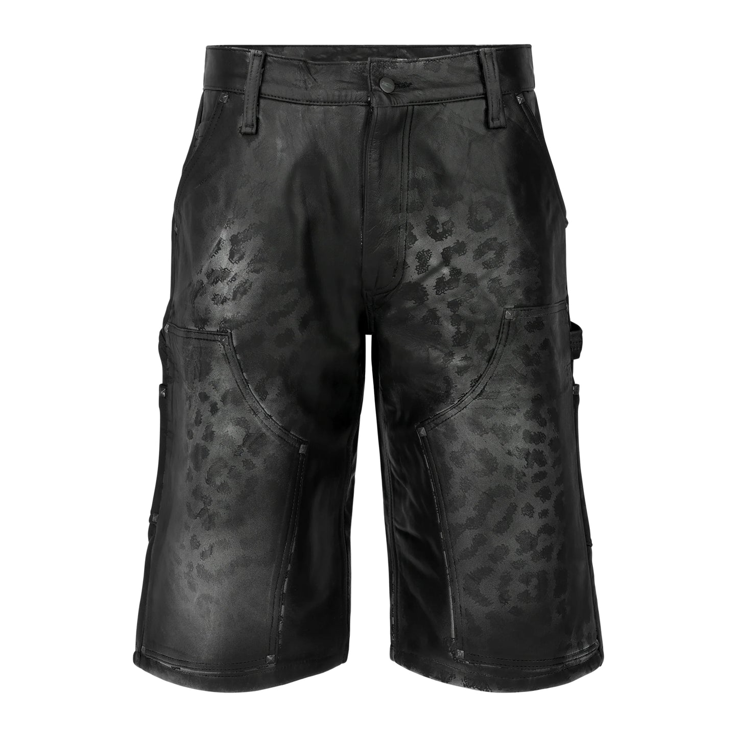 Lost Intricacy Black Panther Leather Shorts