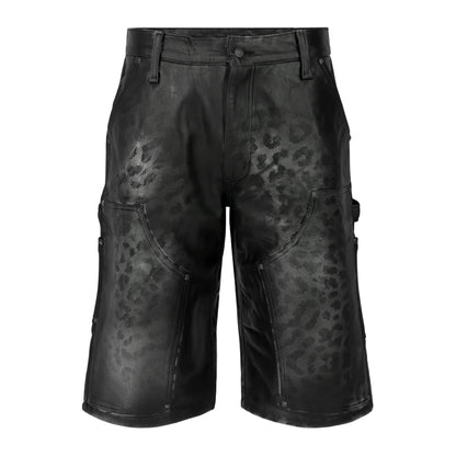 Lost Intricacy Black Panther Leather Shorts