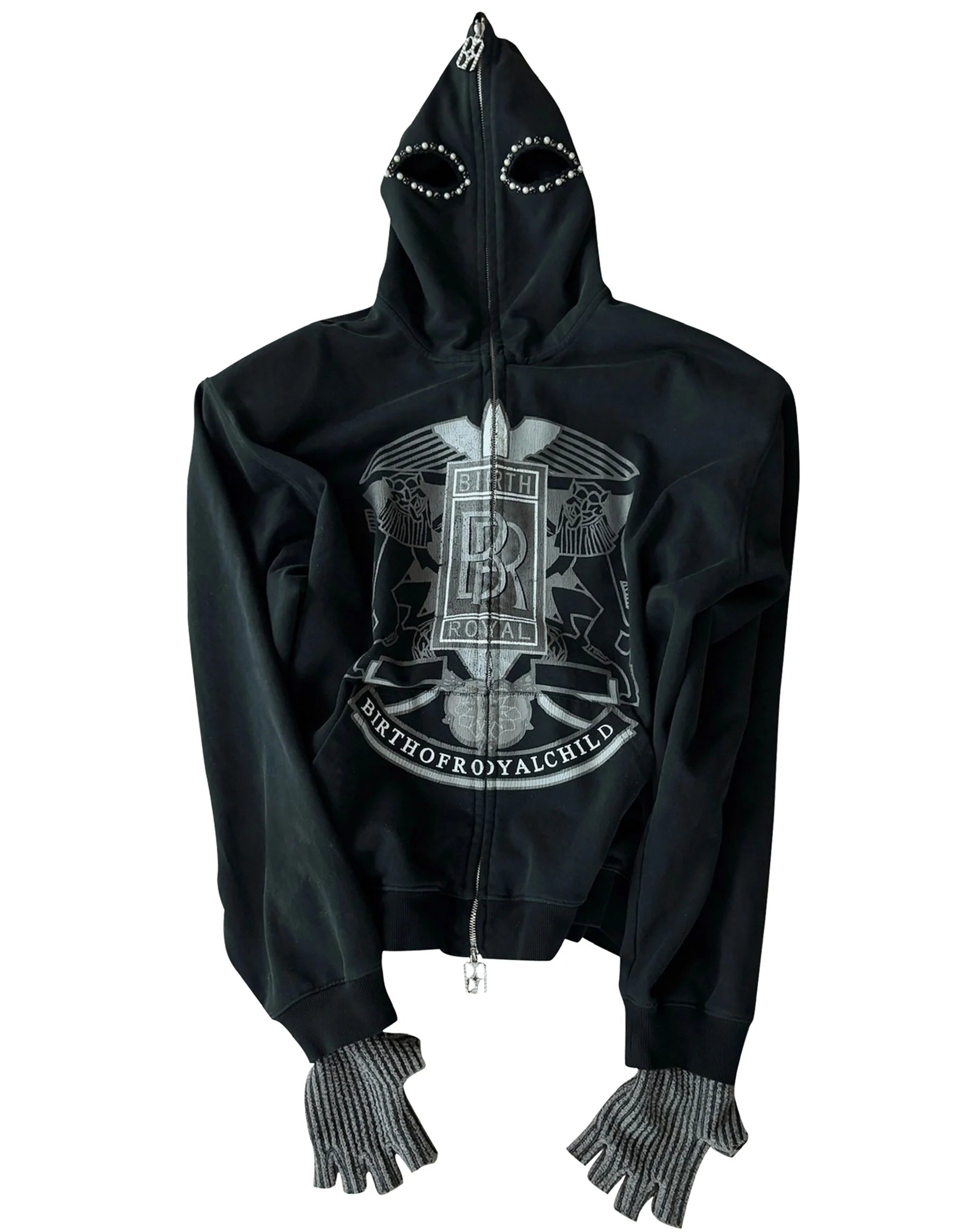 Birth Of A Royal Child Masquerade Zip Up Black