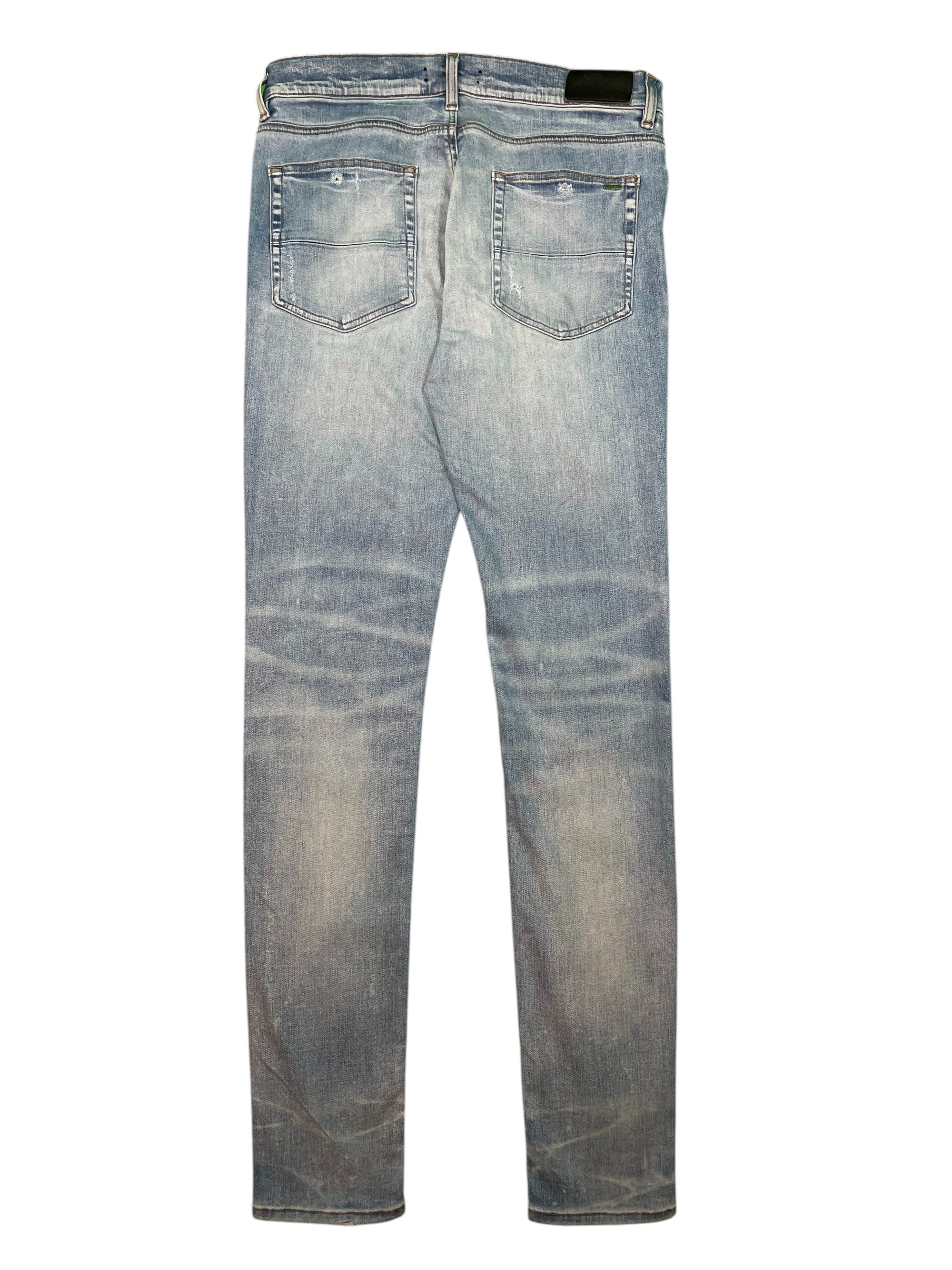 Amiri Stack Denim Light Wash Blue Jeans